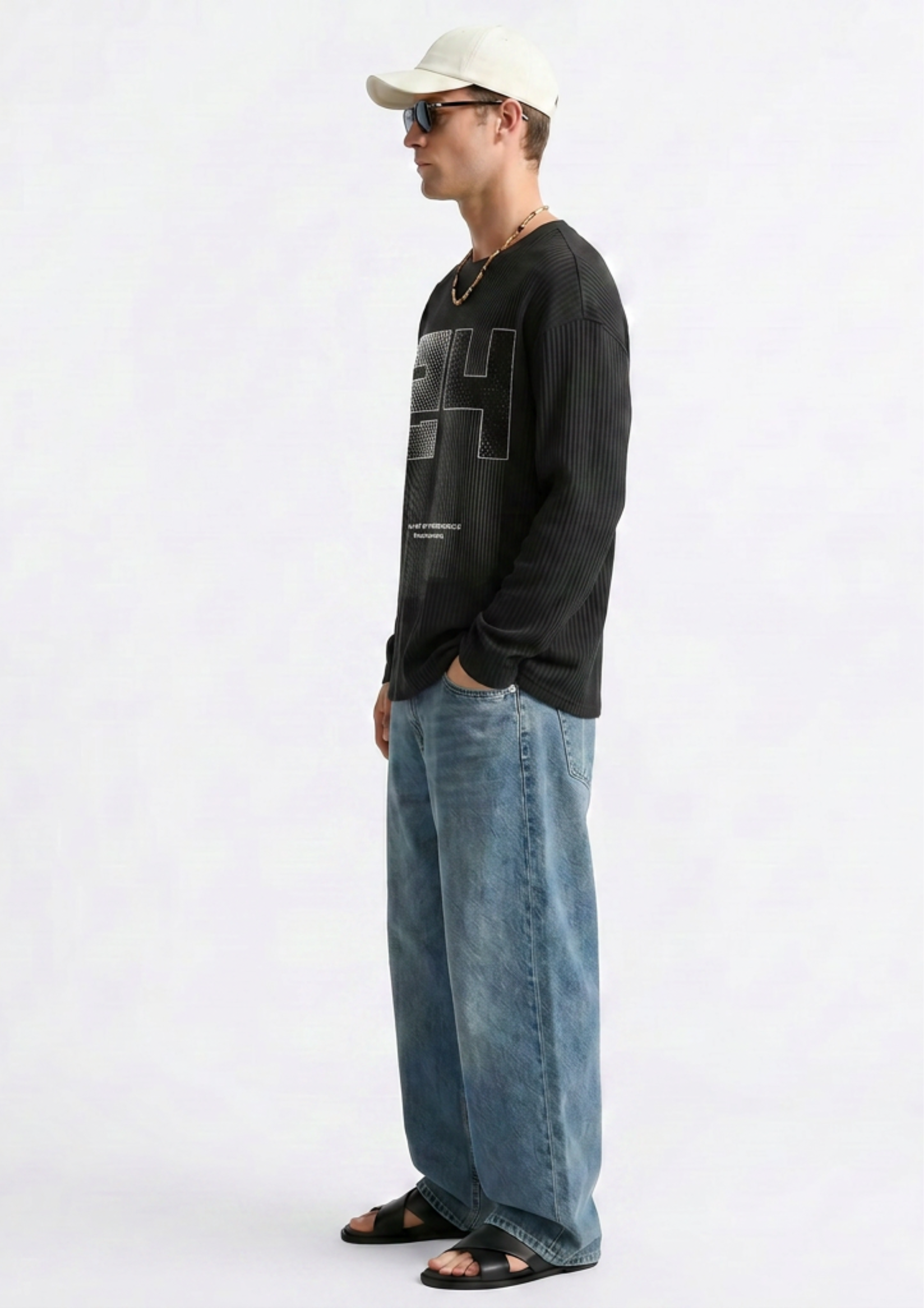 Series 24 Waffle Long Sleeve Oversized T-Shirt