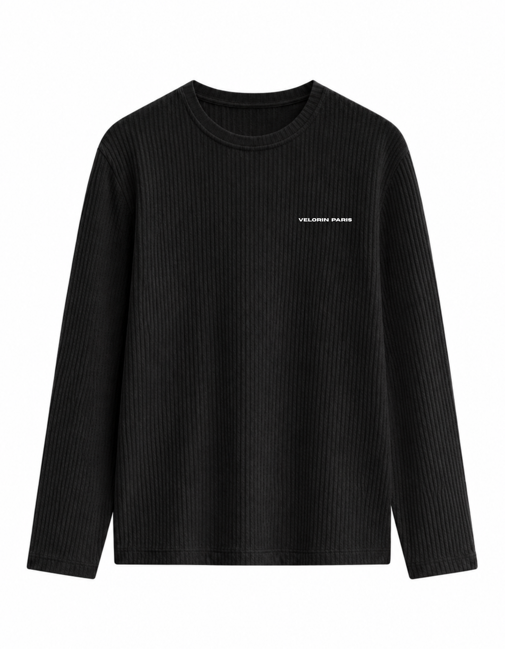Manifesté Waffle Noir Long Sleeve Oversized T-Shirt