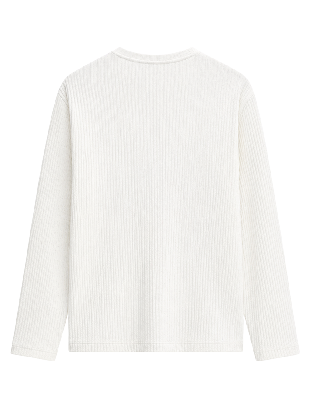 Saints & Flowers — Ivory Waffle Long Sleeve Oversized T-Shirt