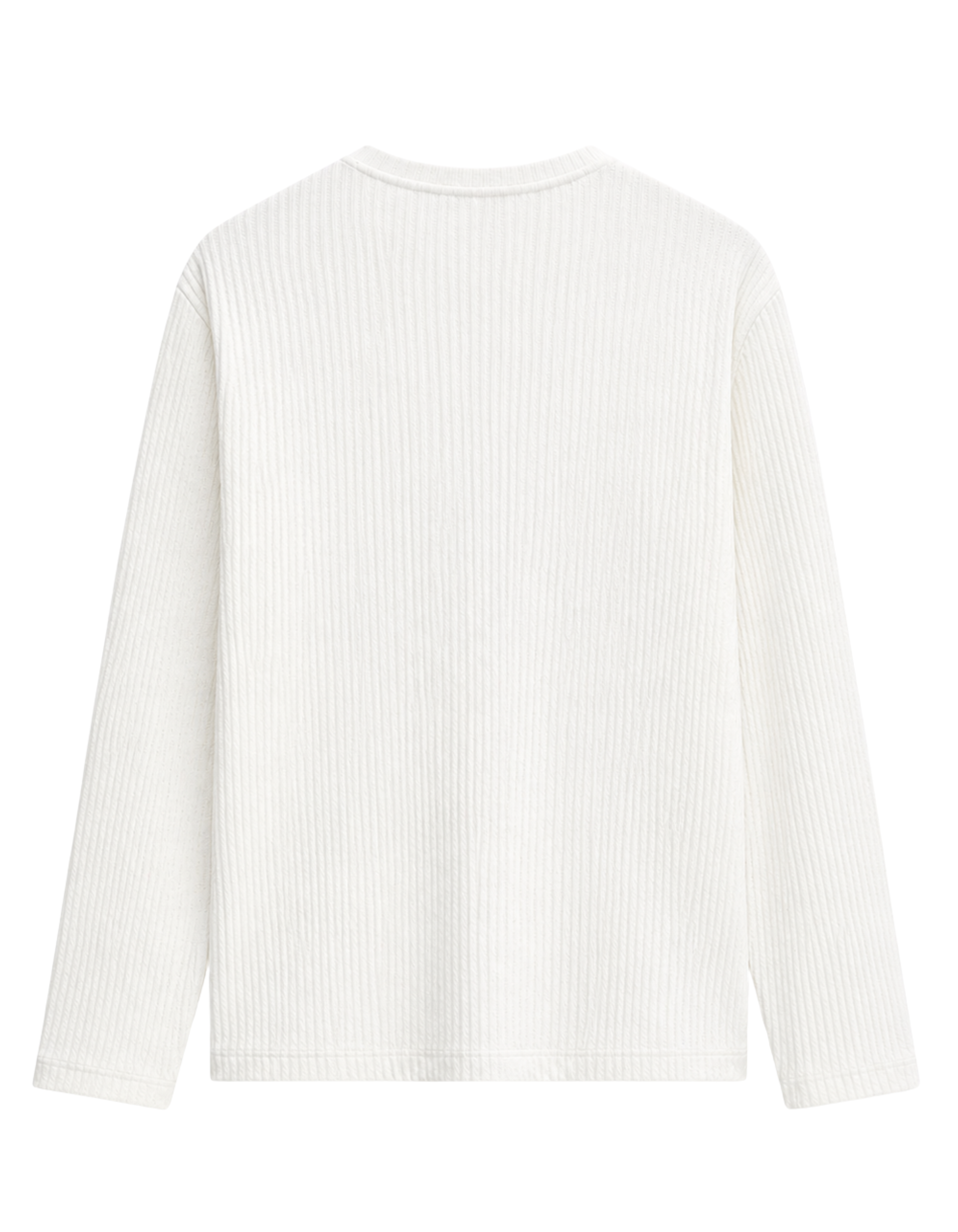 Saints & Flowers — Ivory Waffle Long Sleeve Oversized T-Shirt
