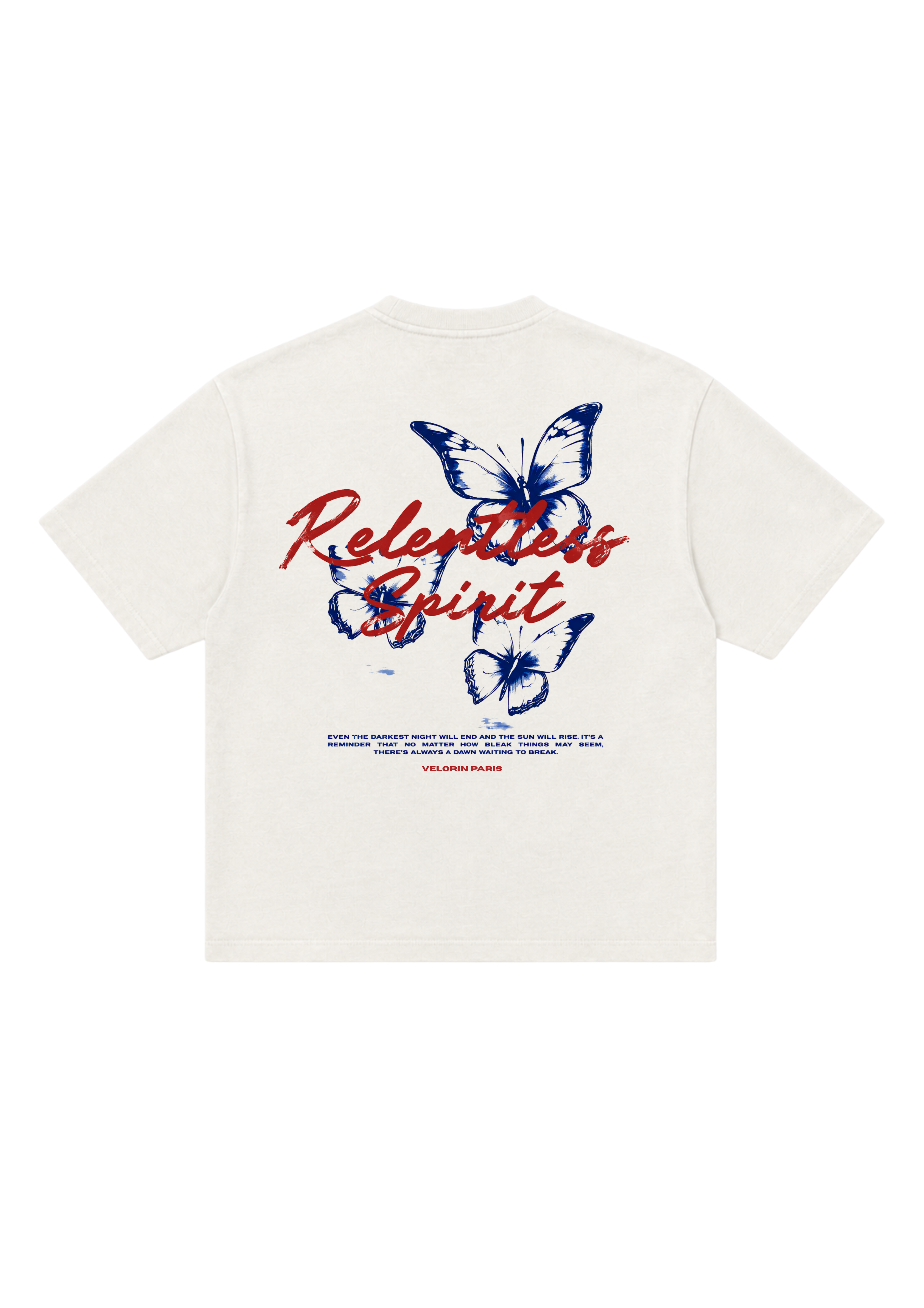 RELENTLESS SPIRIT - VELORIN PARIS BLACK OVERSIZED T-SHIRT