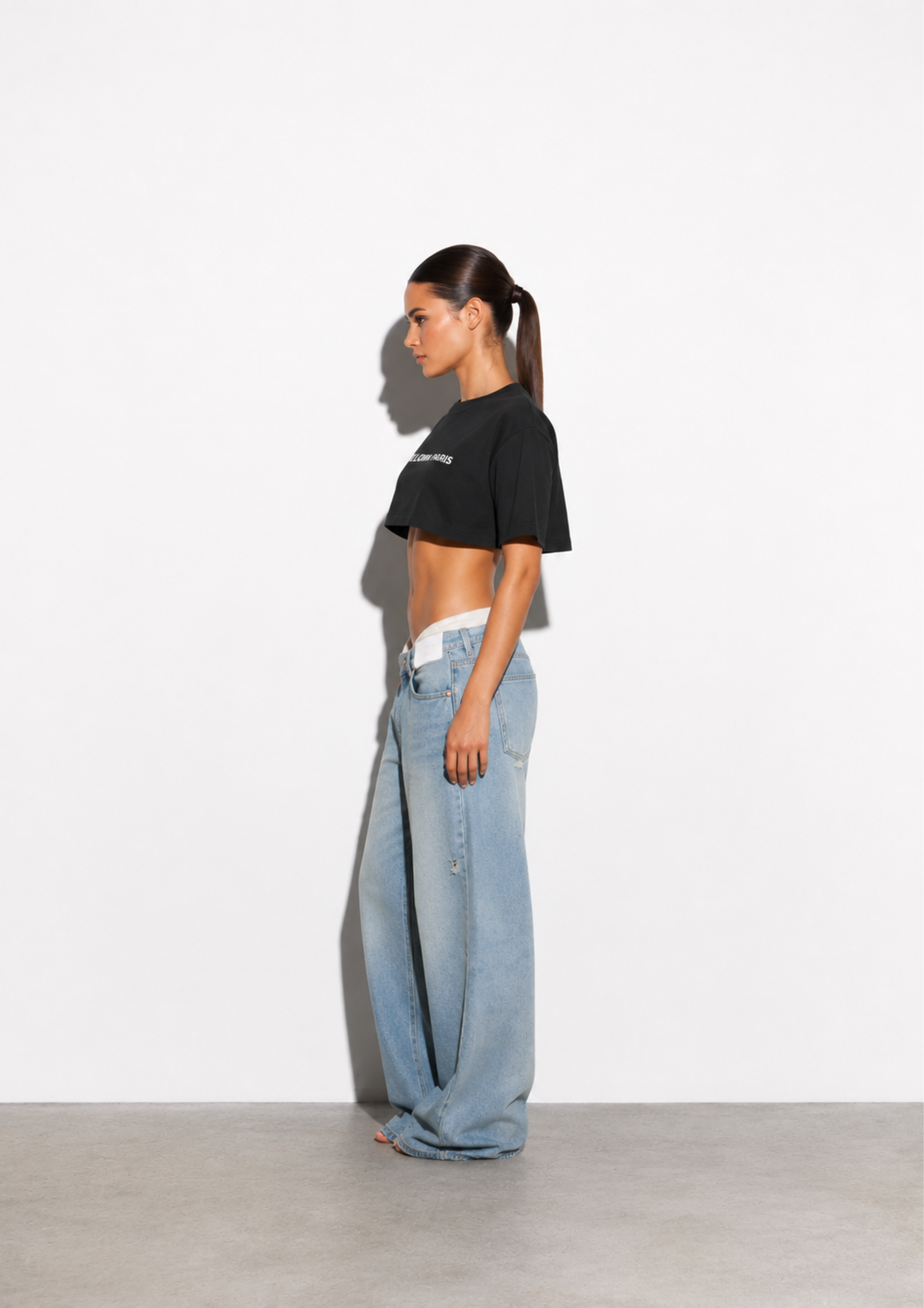 Signature Boxy Oversized Cropped T-Shirt