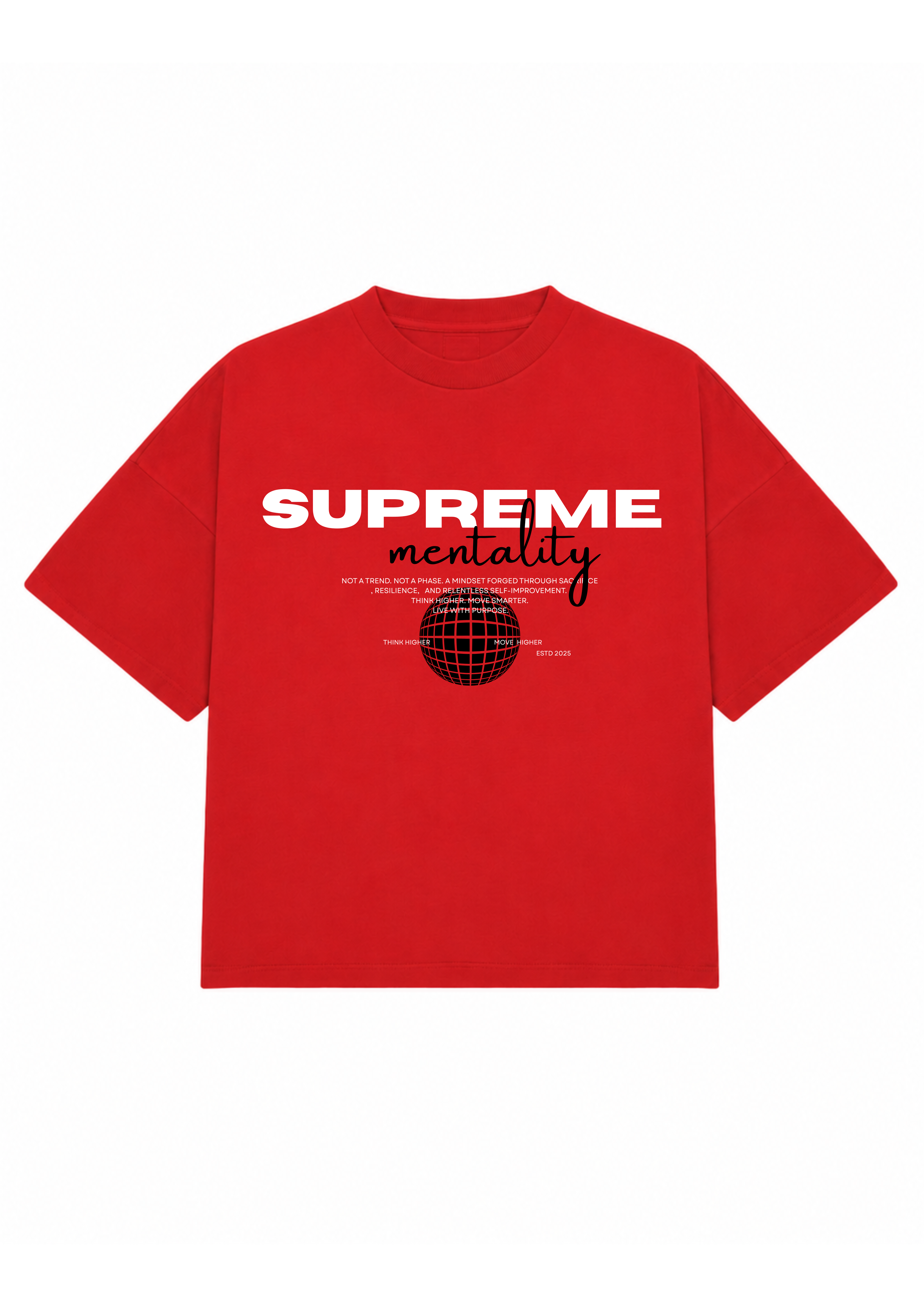 Supreme Mentality - VELORIN PARIS RED OVERSIZED T-SHIRT