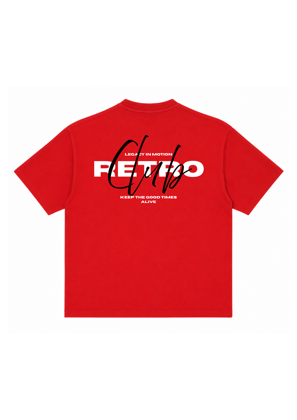RETRO CLUB - VELORIN PARIS RED OVERSIZED T-SHIRT