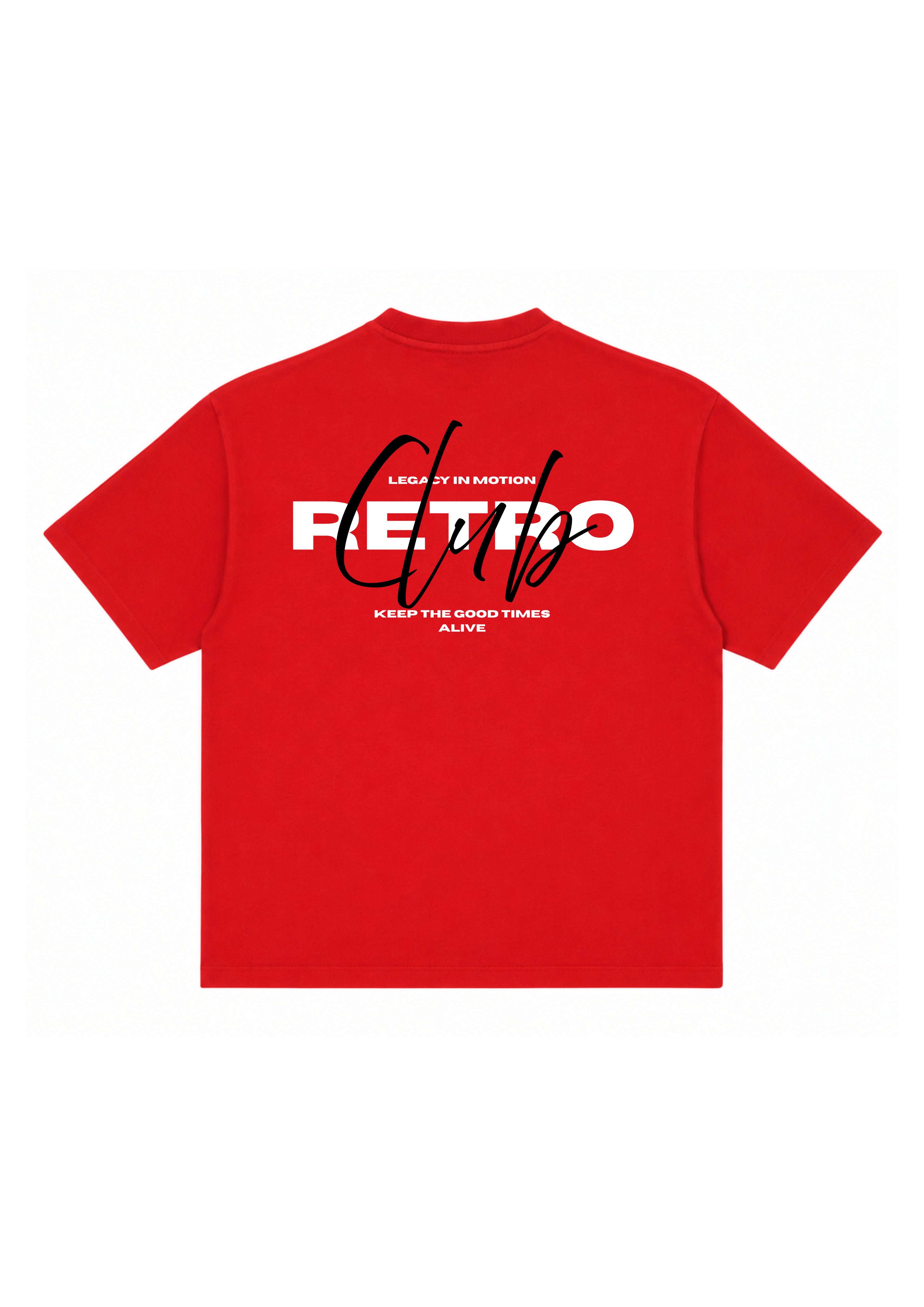 RETRO CLUB - VELORIN PARIS RED OVERSIZED T-SHIRT