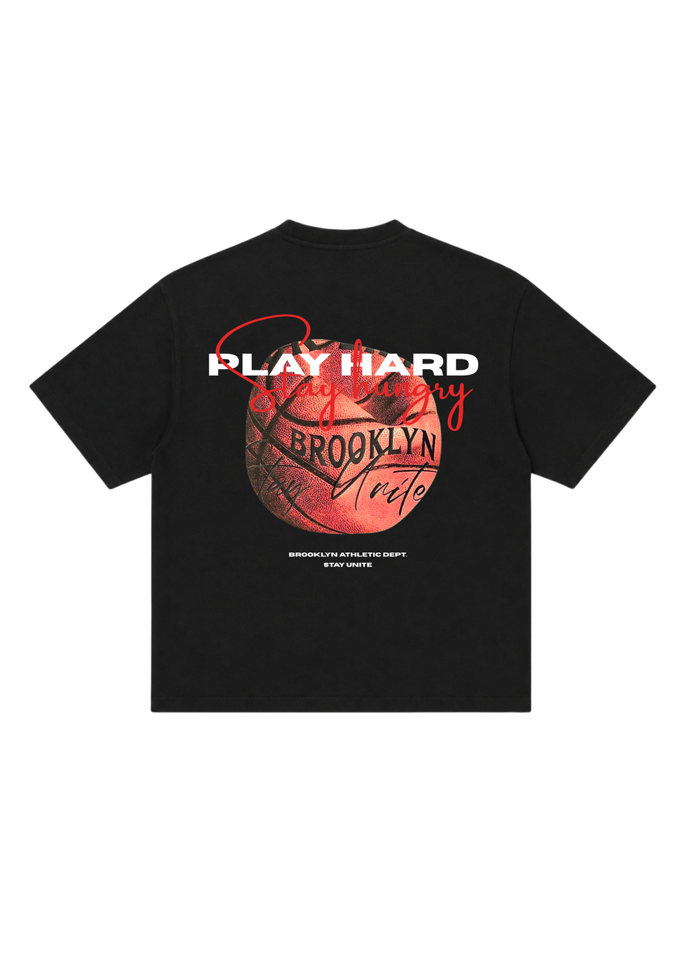 PLAY HARD - VELORIN PARIS BLACK OVERSIZED T-SHIRT